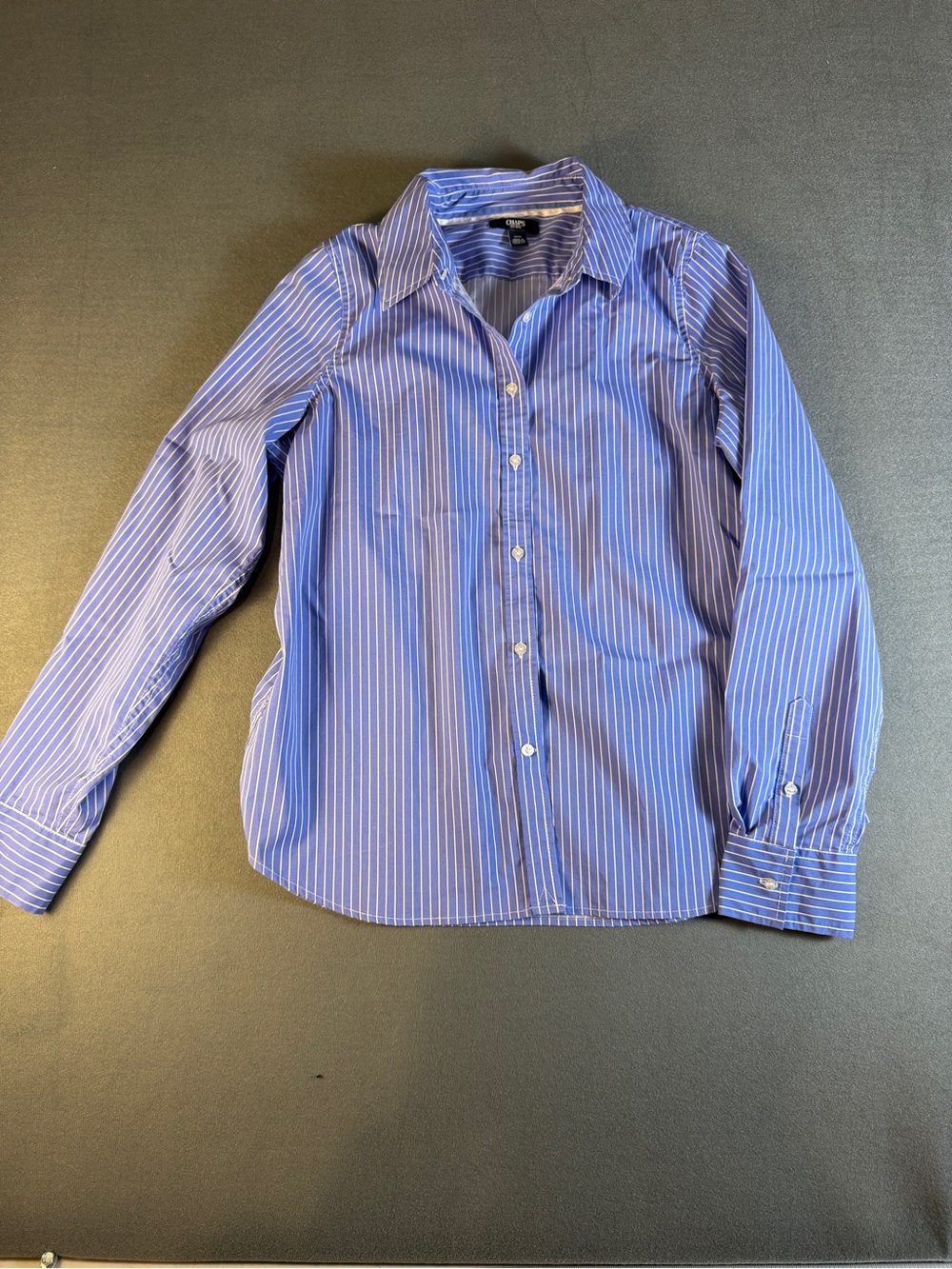 Chaps Blue and White Stripe Dress Shirt